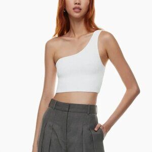 Babaton Sculpt Knit One Shoulder Tank Top NWT